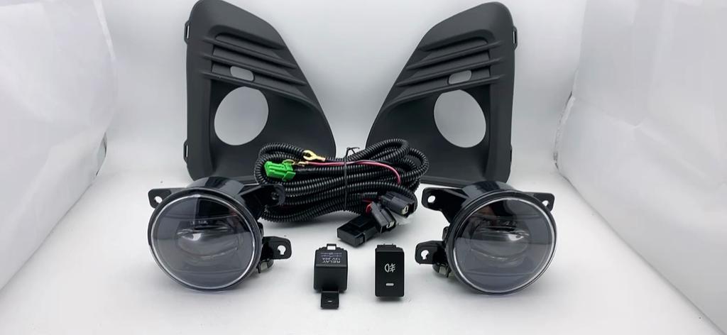 1 Pair Car Front Bumper LED Fog Lights Assembly Driving Lamp Foglight Wiring Switch Set For Honda CITY City 2023 2024