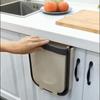 1pc White/Brown Kitchen Trash Can Hanging Type Household Foldable Cabinet Door Classification Wall Hanging Multifunctional