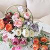 2PCS Artificial Flower Bouquets – For Indoor/Outdoor Gardening, Weddings, and Home Decor