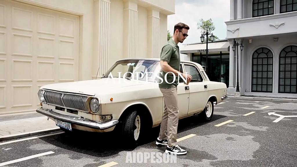 Men's Summer Cotton Polo Shirt, Solid Color Short Sleeve Collared Athletic Casual Tee, Fashion Top