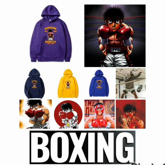 Anime IPPO Muay Thai Kick Boxing UFFC MMA Jacket Sweatshirt Hoodies Cartoon Japan Cosplay Men Women Kid Unisex Sport Gym Fitness Workout