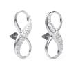 LeCalla Cercei Stud S925 Sterling Silver SMALL CZ Infinity Micro Pave pentru femei și adolescenți
