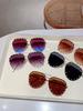 Mode Randloze Aviator Zonnebril Dames Vintage Luxe Merk Design Diamant Geslepen Lens Klinknagel Zonnebril Voor Vrouwen UV400