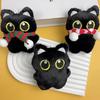 Cute Black Cat Plush Toy Small Doll Pendant 10 Cm Keychain Cartoon Soft Animal Stuffed Doll Pendant Backpack Bag Decoration Gift