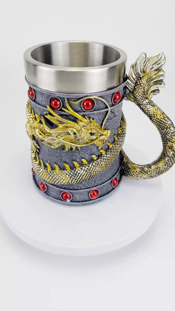 Calice da Vino Gotico 3D Creativo Stile Artiglio di Drago Teschio Vikingo Scheletro Punk Bicchiere da Vino Regali di Halloween Bicchieri da Bar Tazza