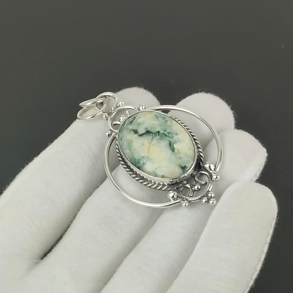 Rare Mariposite Gemstone Pendant, 925 Sterling Silver Jewelry, Silver Pendant, Handmade Gifts, Necklace Pendant For Anniversary Gifts