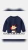 Kids Christmas Sweater Cartoon Reindeer Knit Pullover Long Sleeve Winter Warm Top for Boys and Girls