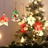 Christmas Decoration Pendant Lights Xmas Tree Hanging Pendants Snow Santa Snowman Ornament LED Light Year String Light