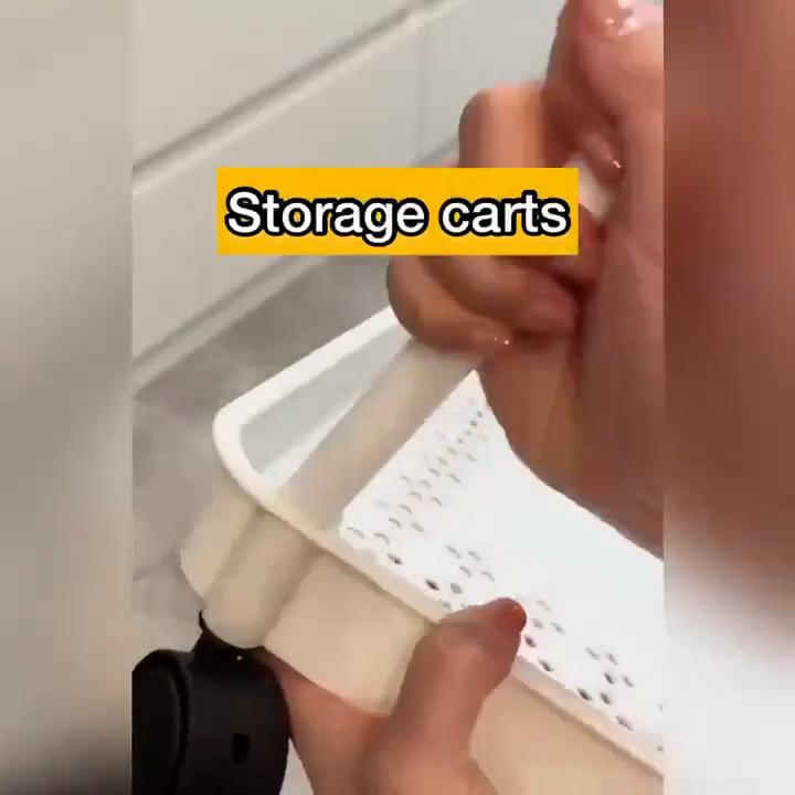 Malý úložný stojan na vozíky, úložný stojan do spálne, prenosný úložný stojan v kuchyni pre domácnosť, viacvrstvový organizačný stojan