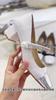 New Square Toe Color Matching Women's Shoes Mary Jane One-strap Thick Heel College Style Shoes