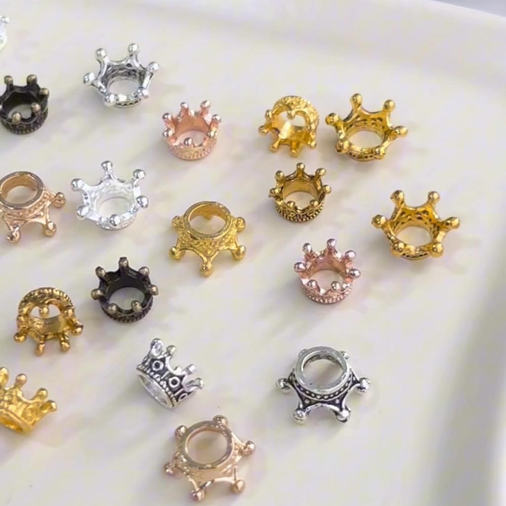 10-50Pcs Alloy Electroplated Three-dimensional Crown Charm For DIY Necklace Bracelet Jewelry Accessories