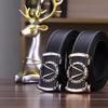 Men's Leather Belt Automatic Buckle Business First Layer Cow Leather Belt Men's Youth Fashion Pant