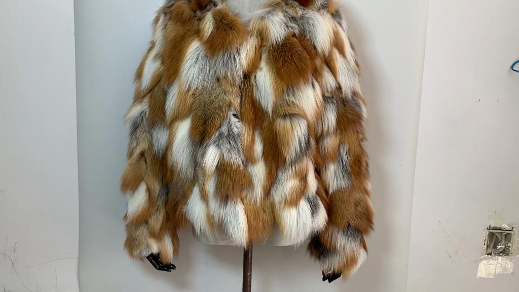 Real Fox Fur Coat Winter Women Luxury Natural Red Fox Fur Jacket Female Fashion Warm Thick Style 100% Genuine Fox Fur Overcoat