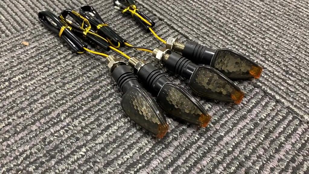 4PCS Motorcycle Turn Signals, 14LED 12V Amber Lamp Motorcycle Turn Signal Light,  Fits for Motorbike Scooter Quad Cruiser Off Road