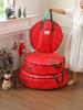 Christmas Round Storage Bag Large Capacity Zipper Closure Dustproof Multi Purpose Organizer Pouch For Gift Wrapping Travel Home Organization