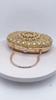 Rhinestone Clutch Purses for Women Evening Wedding Formal - Round Pearl Clasp Handbag - Crystal Diamond Bag