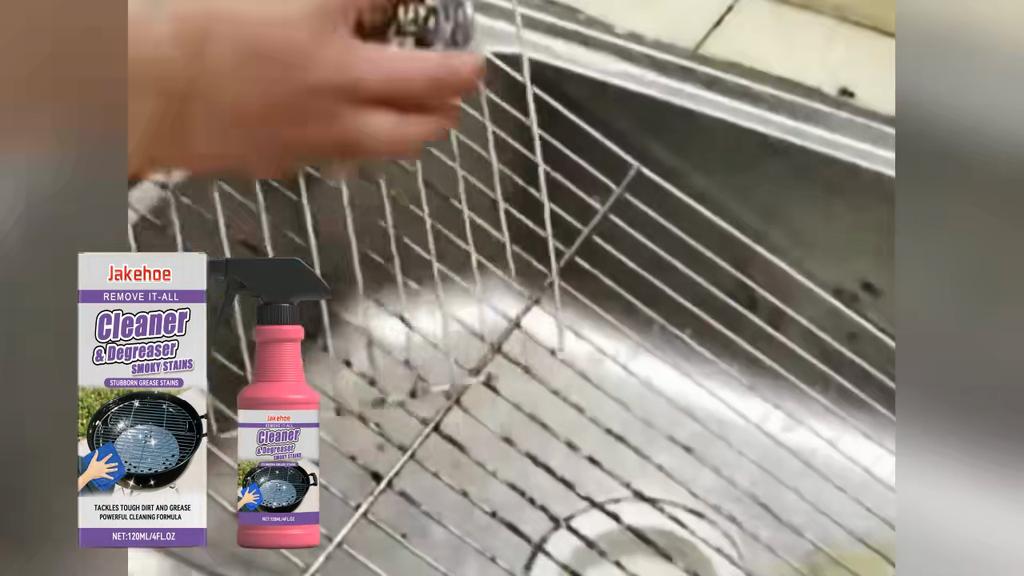 Spray Detergente Potente per Griglia 120ml, Sgrassatore Schiumogeno Rapido per Forno, Piano Cottura, Cappa, Rimuovi Macchie di Grasso BBQ