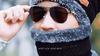 Men's Autumn Winter Warm Two-piece Hat and Neck Warmer Set Outdoor Cold-proof Knitted Woolen Hat and Neckerchief Set for Men