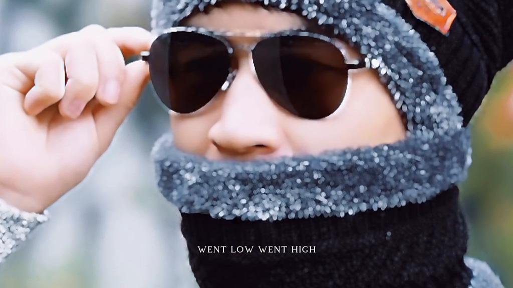 Men's Autumn Winter Warm Two-piece Hat and Neck Warmer Set Outdoor Cold-proof Knitted Woolen Hat and Neckerchief Set for Men