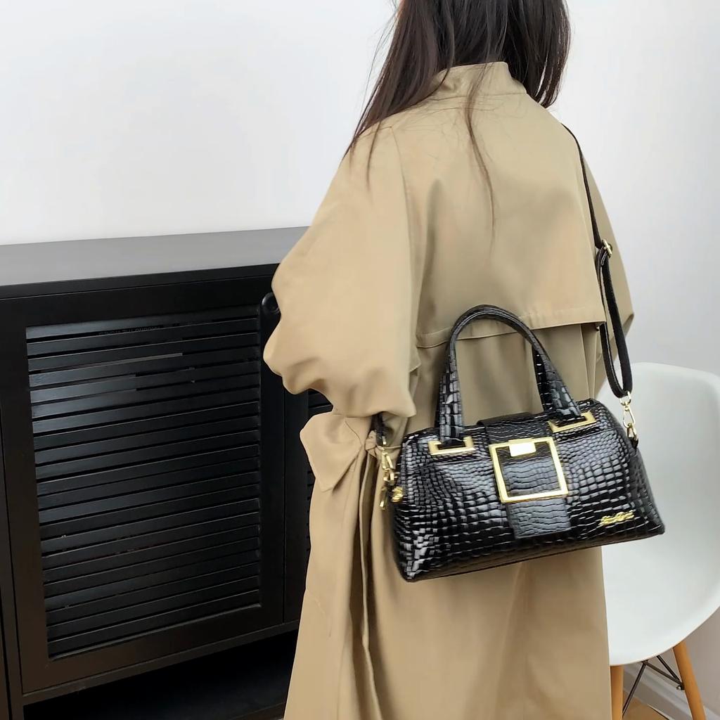 Leopard Print Women's Bag Crossbody Bag Middle-Aged Mother Bag Pu Shoulder Bag Handbag