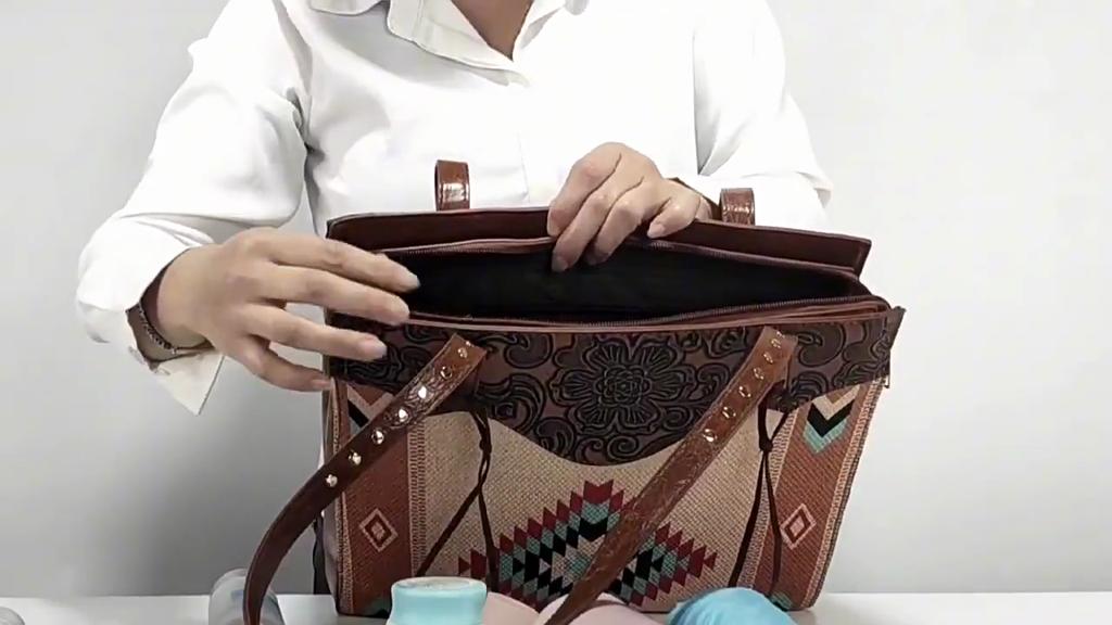 Vintage Bag Print Women's Shoulder Bag Bohemian Tote Bag