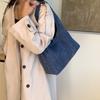 Denim Hobo Bag for Women with Oversized Design and Simple Style