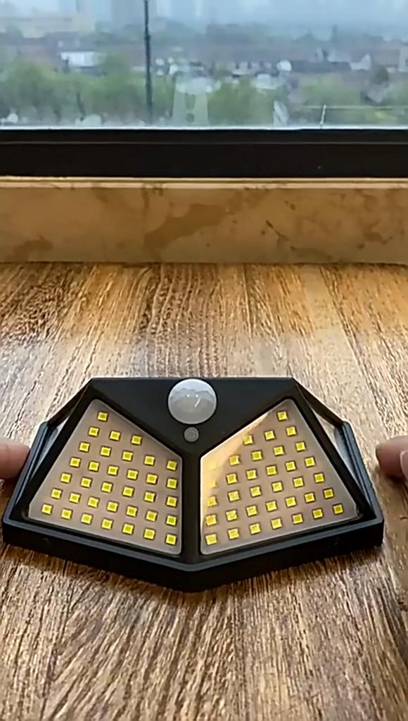 100 LED Solar L PIR Motion Sensor Wall Light Outdoor Solar Lamp Waterproof Solar Powered Sunlight Street Lamp Garden Decor