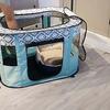 Foldable Cat Delivery Room Enclosure-Polyester Fiber Pet Tent for Cats with Carrying Bag-Spacious and Comfortable Cage Fence for Nursing and Playing