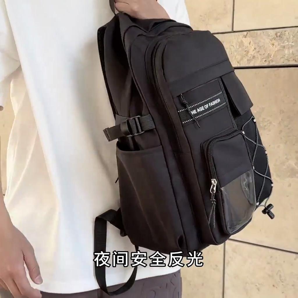 Men's Outdoor Sports Backpack Waterproof Nylon Campus Lightweight Student Schoolbag Women's Large Capacity Backpack