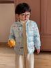 Boy's Warm Cotton-padded Clothes Foreign Style Winter Baby Boy Thickened Short Cotton-padded V-neck Jacket Children's Autumn Cute Cartoon Print Coats