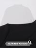 Autumn and Winter New Women's Senior Temperament Backless Round Neck A-line Dress Solid Color Slim Long-sleeved Dresses