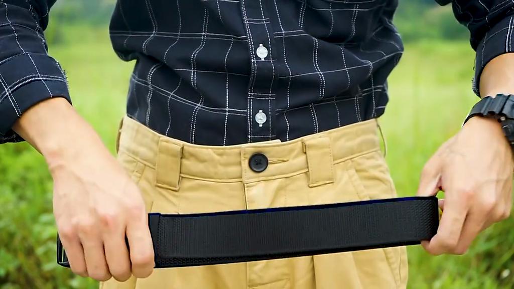 Quick Release Release Buckle Tooling Outer Belt Quick-Drying Elastic Stretch Pant Belt Men's Leather