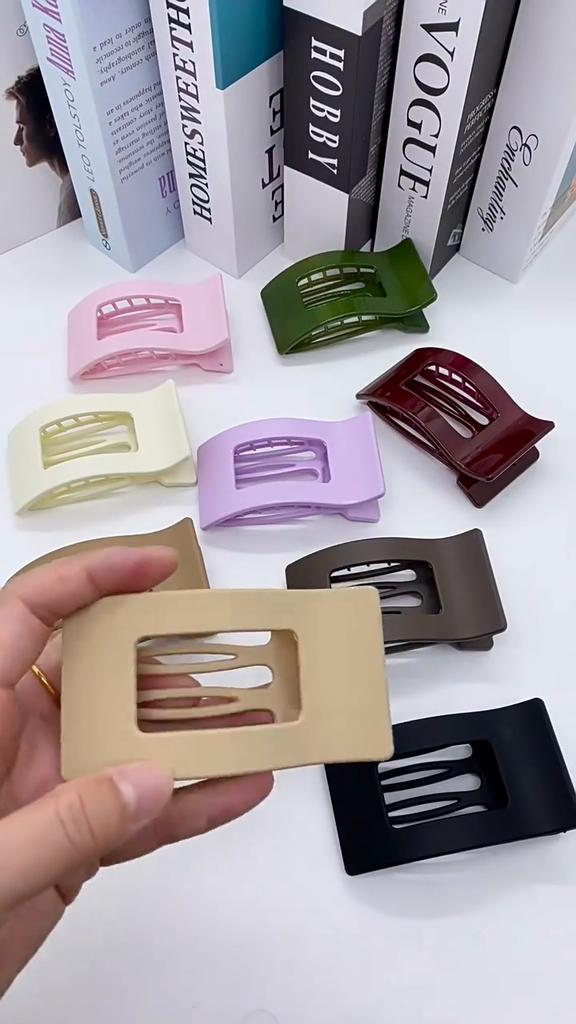 Large Seamless Spray Paint Flat Duckbill Hairpin Female Back of The Head Hairpin Hair Accessories