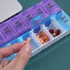 Weekly Pill Organiser, 14-Grid 7-Day Pill Box with AM/PM Compartments, Portable Medicine Tablet Dispenser Case for Vitamins & Medication