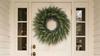 20" Real Touch Cedar Wreath for Front Door, Artificial Christmas Wreaths Faux Cedar Green Fake Pine Needles Wreath for Front Door Wall Windows Indoor