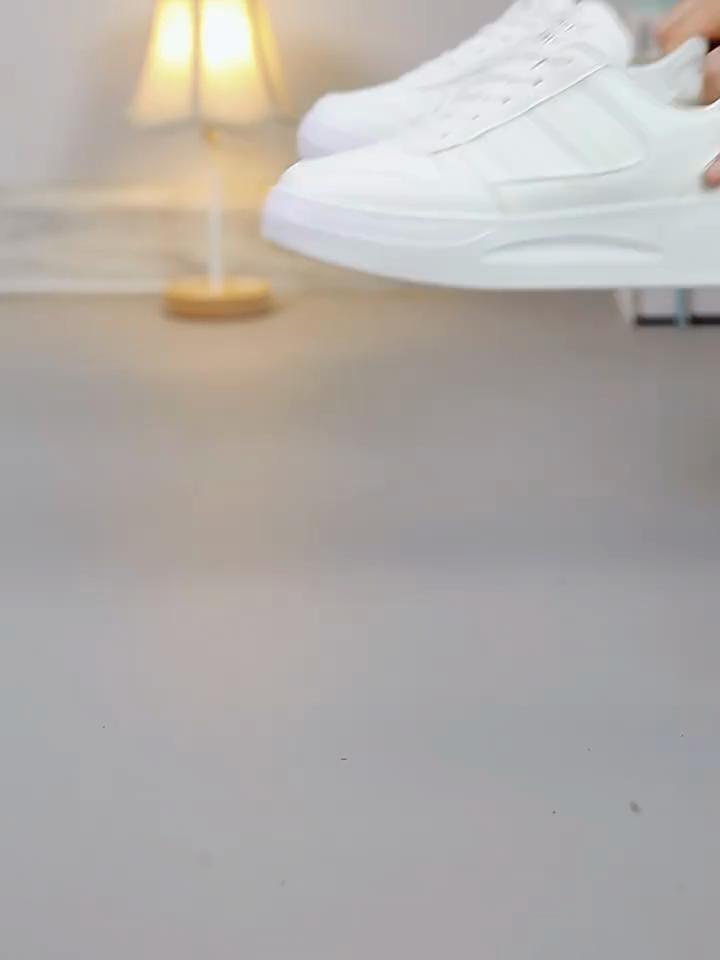White Shoes for Women, Fashionable and Versatile Sports Shoes, Wear-resistant, Breathable and Height-increasing Casual Shoes