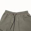 Japanese Style Men's Summer Thin Multi-Pocket Workwear Shorts Loose Casual Outdoor Drawstring Knee-Length Short Pants