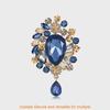 Classic Alloy Crystal Brooch Pin With Multifunctional Safety For Winter Fashion Gift