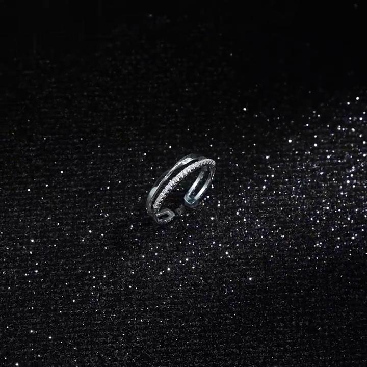 Tancise Klassisk 925 Sterling Sølv Zircon Ring Dame Smykker Bryllup Løfte Party Gift