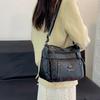 Soft Leather Bag Women's Large Capacity Commuter Shoulder Bag Travel Bag Mother Bag Mobile Phone Bag