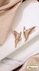 Kinel Vintage Butterfly Earrings Rose Gold Color With Shiny Zircon