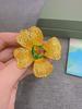 Premium Sense Metal Flower Brooch Clothing Summer Women's Bag Decoration Pendant Hat Fixing Pin Wholesale Jewelry