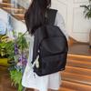 Women Lightweight Waterproof Backpack Solid Color Student Schoolbag