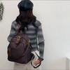 Women's Retro Printed Backpack Letter Large Capacity Travel Three-Use Backpack