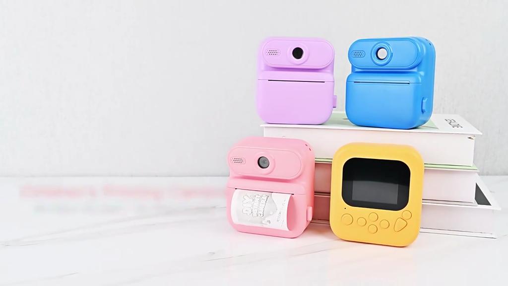 Kids Camera Instant Print 16x Cat Camera With Printing Paper 1080p Rabbit Toy Cameras Christmas Birthday Gifts For Kids
