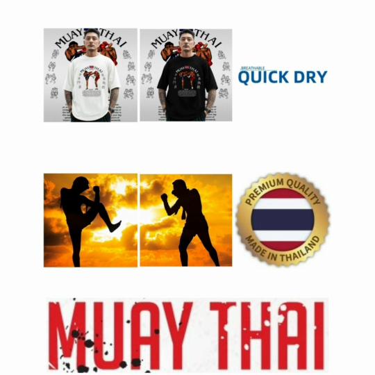 Muay Thai T-Shirt Kick Boxing Mix Martial Art 3D Print Vintage Training UV Protect Quick Dry Men Women Unisex Short Sleeve Round Neck