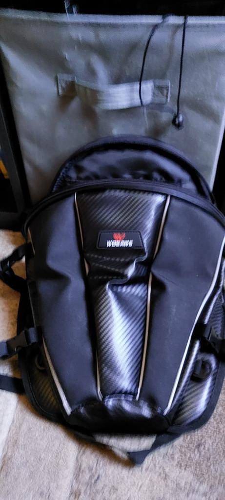 Moxeupon Sacoche De Réservoir Moto - Universelle - Compartiment Écran Tactile - Bandes Réfléchissantes - Noir