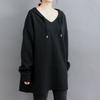Korean Style Autumn Winter Women Plus Size Hoodies Hooded White Black Grey Oversized Pullover Casual Loose Basic Ladies Sweatshirt