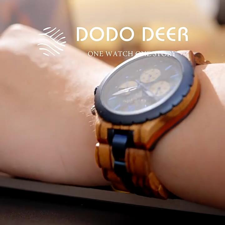 Herrenuhren Holzarmband Mode Blaues Zifferblatt Uhren Luxus Datum Chronograph Leuchtend Holz Armbanduhr Für Mann