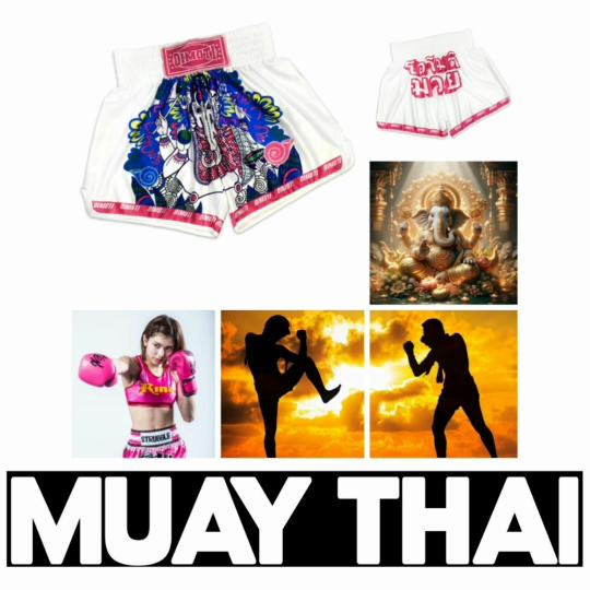 Ganesha Elephant Head Muay Thai Kickboxing Boxing MMA UFC Casual Shorts Gym Sport Unisex Men Women Workout Quick Dry Print Elastic High Waist Training
